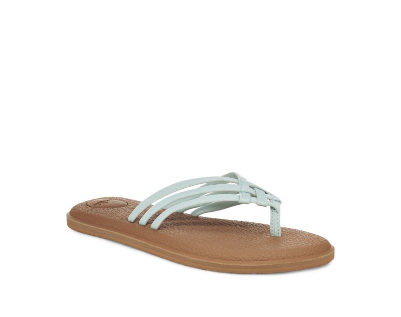 Sanuk Yoga Salty Women's Sandals Light Turquoise | Canada 35RVD